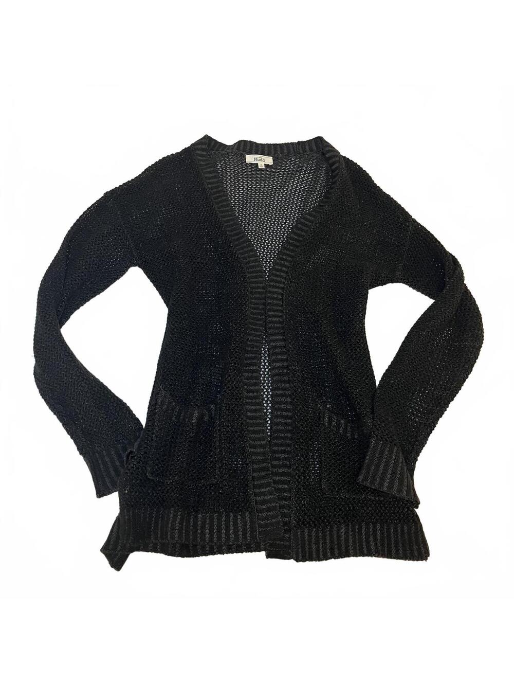Mudd Blakc Y2K Open Knit Cardigan Womens S